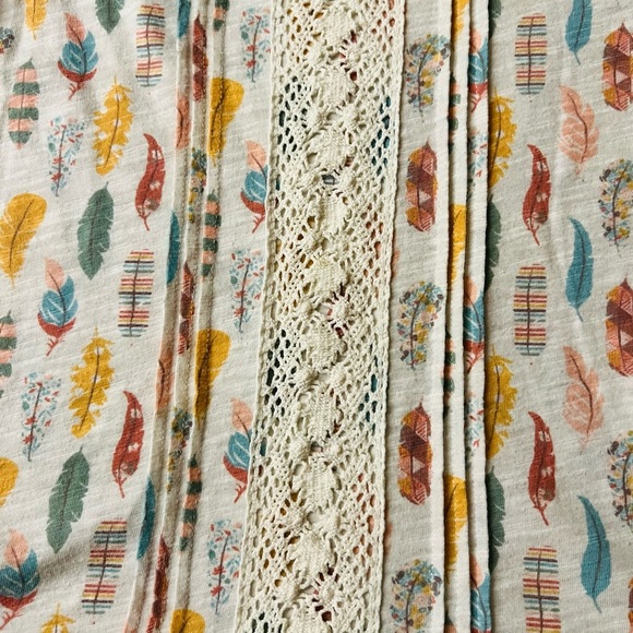 MATILDA JANE 365 GIRLS CASUAL SLEEVELESS DRESS WITH FEATHER PATTERN SIZE 12 - Picture 4 of 7